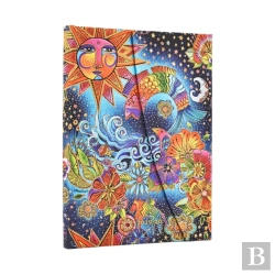 Bertrand.pt - 2026 Celestial Magic (Whimsical Creations) Midi 18-Month Horizontal Hardcover Flexi Dayplanner 2025-2026 (Wrap Closure)