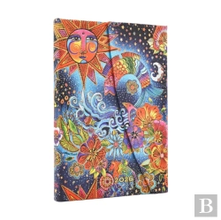 Bertrand.pt - 2026 Celestial Magic (Whimsical Creations) Mini 12-Month Verso Hardcover Flexi Dayplanner 2026 (Wrap Closure)