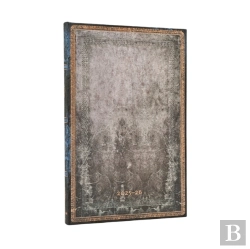 Bertrand.pt - 2026 Dove Grey (Old Leather Collection) Maxi 18-Month Vertical Hardcover Flexi Dayplanner 2025-2026 (Elastic Band Closure)