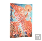 2026 Firebird (Birds Of Happiness) Mini 18-Month Horizontal Hardcover Flexi Dayplanner 2025-2026 (Elastic Band Closure)