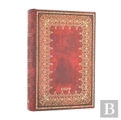 2026 Foiled (Old Leather Collection) Mini 12-Month Day-At-A-Time Hardcover Flexi Dayplanner 2026 (Elastic Band Closure)