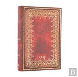 Bertrand.pt - 2026 Foiled (Old Leather Collection) Mini 12-Month Day-At-A-Time Hardcover Flexi Dayplanner 2026 (Elastic Band Closure)