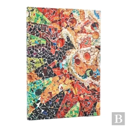 Bertrand.pt - 2026 Gaudi'S Sun (Gaudiâ€™S Mosaics) Midi 12-Month Verso Hardcover Flexi Dayplanner 2026 (Wrap Closure)