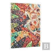 2026 Gaudi'S Sun (Gaudiâ€™S Mosaics) Midi 12-Month Vertical Hardcover Flexi Dayplanner 2026 (Wrap Closure)