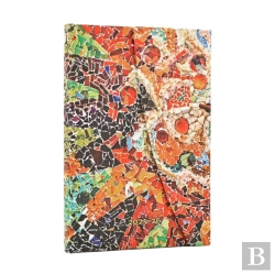 Bertrand.pt - 2026 Gaudi'S Sun (Gaudiâ€™S Mosaics) Mini 18-Month Horizontal Hardcover Flexi Dayplanner 2025-2026 (Wrap Closure)