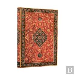 Bertrand.pt - 2026 Layla (Persian Poetry) Midi 12-Month Day-At-A-Time Hardcover Flexi Dayplanner 2026 (Elastic Band Closure)