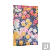 2026 Monet'S Chrysanthemums Maxi 12-Month Vertical Hardcover Flexi Dayplanner 2026 (Elastic Band Closure)