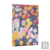2026 Monet'S Chrysanthemums Mini 12-Month Verso Hardcover Flexi Dayplanner 2026 (Elastic Band Closure)