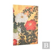 2026 Natsu (Rinpa Florals) Maxi 18-Month Vertical Hardcover Flexi Dayplanner 2025-2026 (Elastic Band Closure)