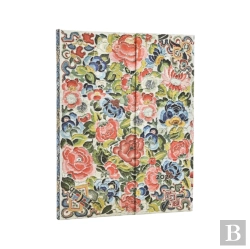 Bertrand.pt - 2026 Pear Garden (Peking Opera Embroidery) Ultra 12-Month Horizontal Hardcover Flexi Dayplanner 2026 (Wrap Closure)