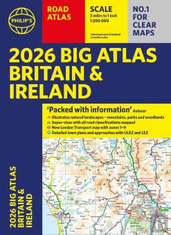 2026 Philip'S Big Road Atlas Of Britain & Ireland