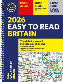 Bertrand.pt - 2026 Philip'S Easy To Read Road Atlas Of Britain