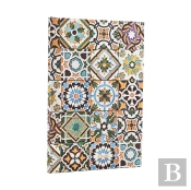 2026 Porto (Portuguese Tiles) Maxi 12-Month Vertical Hardcover Flexi Dayplanner 2026 (Elastic Band Closure)