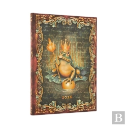 Bertrand.pt - 2026 The Brothers Grimm, Frog Prince (Fairy Tale Collection) Midi 12-Month Horizontal Hardcover Flexi Dayplanner 2026 (Elastic Band Closure)