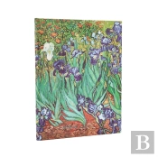 2026 Van Gogh'S Irises Ultra 18-Month Vertical Hardcover Flexi Dayplanner 2025-2026 (Elastic Band Closure)