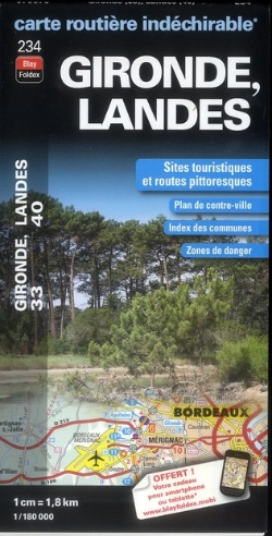 Bertrand.pt - 234 Girondes, Landes, Cartes Routiere Et Touristique 1/180 000