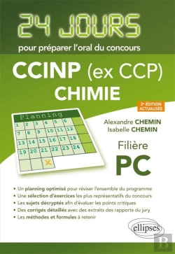 Bertrand.pt - 24 Jours : Chimie ; Ccinp (Ex Ccp) ; Filière Pc (2e Édition)