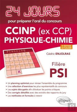 Bertrand.pt - 24 Jours : Physique-Chimie ; Ccinp (Ex Ccp) ; Filière Psi (2e Édition)