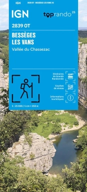 2839ot : Bessèges Les Vans ; Vallée Du Chassezac (4e Édition)