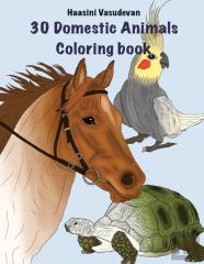 30 Domestic Animals Coloring Book
