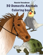 30 Domestic Animals Coloring Book