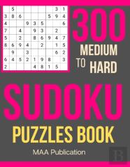 300 Medium To Hard Sudoku Puzzles Book