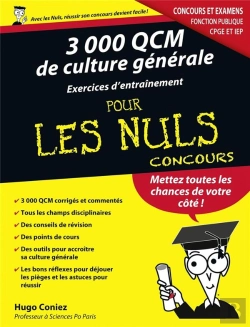 Bertrand.pt - 3000 Qcm De Culture Générale ; Exercices D'Entrainement Pour Les Nuls ; Concours