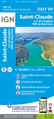 3327ot : Saint-Claude ; Lac De Vouglans, Pnr Du Haut Jura (5e Édition)