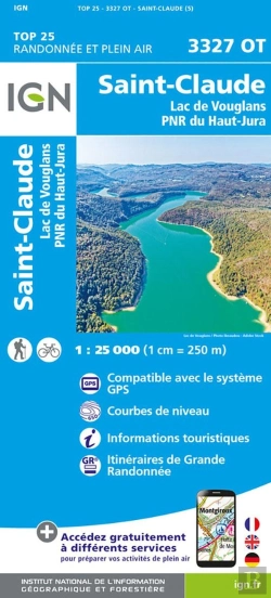 Bertrand.pt - 3327ot : Saint-Claude ; Lac De Vouglans, Pnr Du Haut Jura (5e Édition)