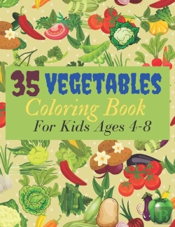 Bertrand.pt - 35 Vegetables Coloring Book For Kids Ages 4-8