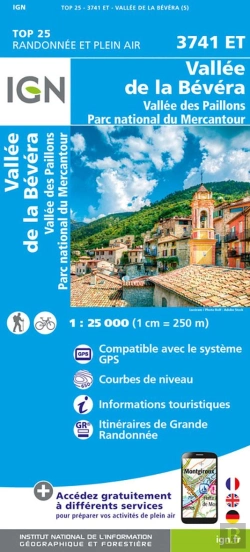 Bertrand.pt - 3741et : Vallées De La Bévéra Et Des Paillons ; Parc National Du Mercantour (5e Édition)