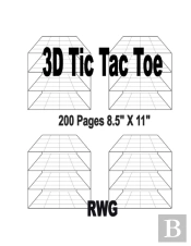 3d Tic Tac Toe : 50 Pages 8.5  X 11