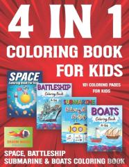 4 In 1 Coloring Book For Kids