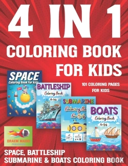 Bertrand.pt - 4 In 1 Coloring Book For Kids