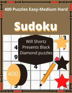 Bertrand.pt - 400 Puzzles Easy-Medium Hard Sudoku Will Shortz Presents Black Diamond
