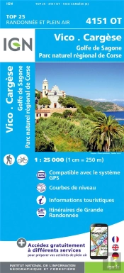 4151ot ; Vico, Cargèse, Golfe De Sagone, Parc Naturel Régional De Corse (4e Édition)