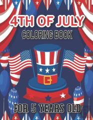 4th Of July Coloring Book For 5 Years Old