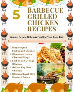 Bertrand.pt - 5 Barbecue Grilled Chicken Recipes - Yummy, Savory, Delicious Food For Your Taste Buds - Brown Gold White Illustration