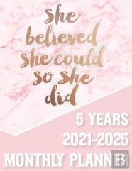 5 Year 2021-2025 Monthly Planner
