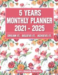 5 Year Monthly Planner 2021-2025