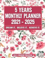 5 Year Monthly Planner 2021-2025