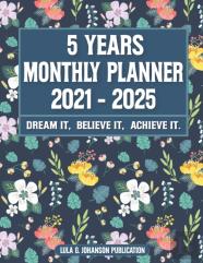5 Year Monthly Planner 2021-2025