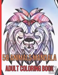 50 Animals Mandala Adult Coloring Book