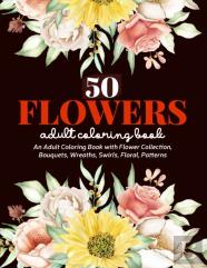 50 Flowers Coloring Book
