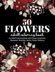 50 Flowers Coloring Book