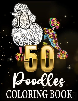 Bertrand.pt - 50 Poodles Coloring Books, Poodle Coloring Book For Adults Made With More Than 50 Mandala Style