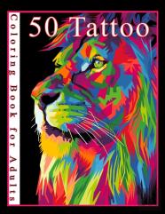 50 Tattoo Coloring Book For Adults