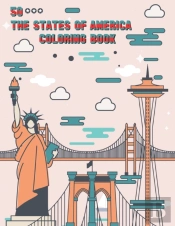 50 The States Of America Coloring Book