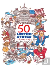50 United States Coloring Book