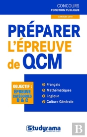 500 Qcm D'Entree Dans La Fonction Publique (Francais Mathematiques Logique..)